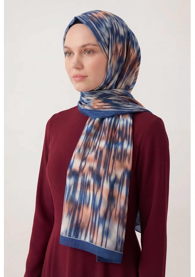 Silk Home Su Yolu Desen Somon 75x195 Soft Şal Çok Renkli