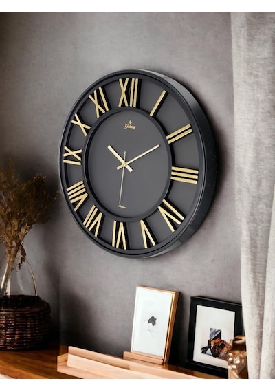 Galaxy Premium Serisi Modern Tasarımlı Roma Rakamlı 40 Cm Duvar Saati Siyah-gold Siyah - Sarı Galaxy Premium Serisi Modern Tasarımlı Roma Rakamlı 40 Cm Duvar Saati Siyah-gold Siyah - Sarı