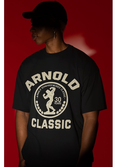 Tasarım Arnold Classic Bodybuilding Fitness Sporcu Baskılı Unisex Siyah
