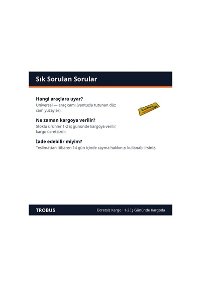 Trobus Vantuzlu Dekor Plaka Cam Süsü Kardeşim Helikopter Yazılı 22x7,5 Cm Sarı