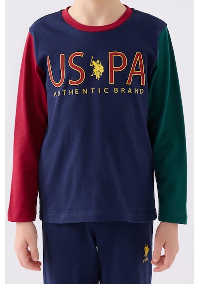 U.s. Polo Assn. 1919 Authentic Brand Erkek Çocuk Uzun Kol Pijama Takım Lacıvert
