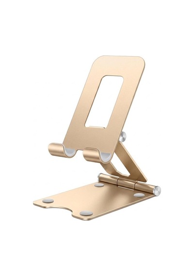 A30 Masaüstü Metal Telefon Standı Tutacağı Gold Renk Siyah
