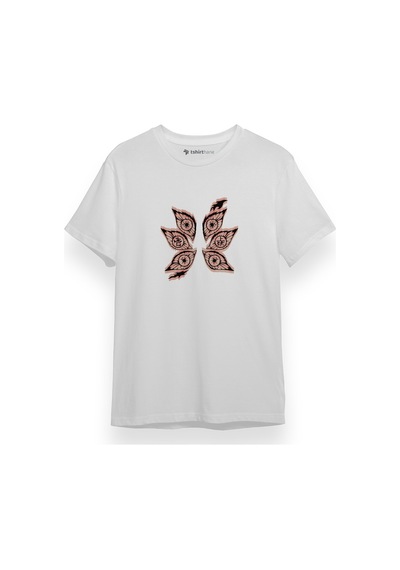 Demon Slayer Anime Demon Lord Eyes Beyaz Kısa Kol Erkek Tshirt 001