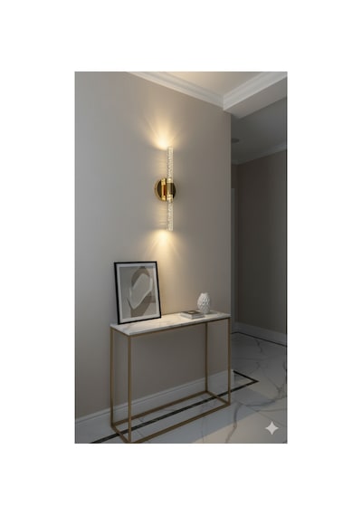 Bubbleflux Medium 40 Cm Modern Tasarım Led Aplik - Duvar Lambası - Gold - Elektrikli - Kumandalı - Günışığı Gold Elektrikli Kumandalı