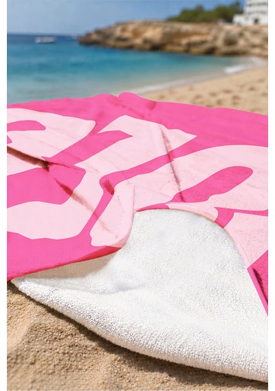 Yazılı Yolo Fuşya Pembe Plaj Havlusu - Modern Tipografik Mikrofiber Havuz Deniz Hızlı Kuruyan Havlu Dalgın Şeftali Yazılı Yolo Fuşya Pembe Plaj Havlusu - Modern Tipografik Mikrofiber Havuz Deniz Hızlı Kuruyan Havlu Dalgın Şeftali