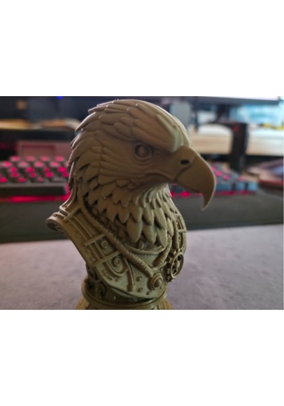 Ahşap Renk L Kartal Figürü Masa Süsü Pla Baskı 15cm