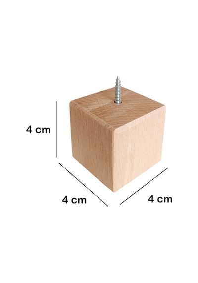 Masa - Mobilya - Ünite - Koltuk- Kanepe- Ahşap Ayak Takoz Yükseltici - 4 Cm Boyasız - Ham