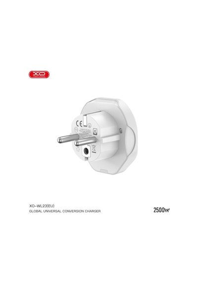 Xo Wl23 Eu 2500w Universal Priz Dönüştürücü Eu Priz / Us-uk-au Fiş Uyumlu