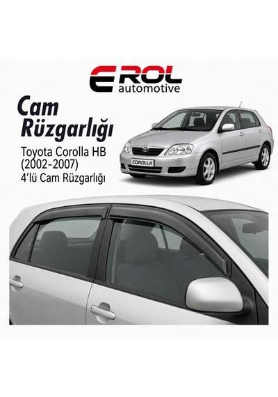 Toyota Corolla 2002-2007 4'lü Hb Mugen Cam Rüzgarlığı