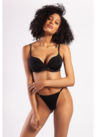 Lenaca Goldy Heavy Push Up Bra, Siyah Renk Konforlu Ve Şık Sütyen Çok Renkli