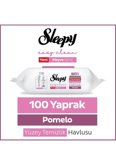Meyve Serisi Yüzey Temizlik Havlusu Mendili Pomelo 100 Yaprak 1000'li Set
