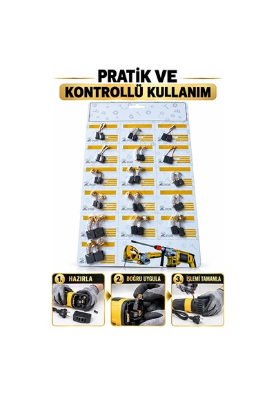 Matkap Kömürü Seti 16 Parça Tamir Ve Tadilat