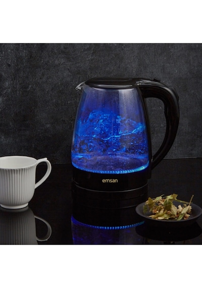 Emsan Speedy 1.8 LT Cam Gövdeli Işıklı Su Isıtıcı Kettle