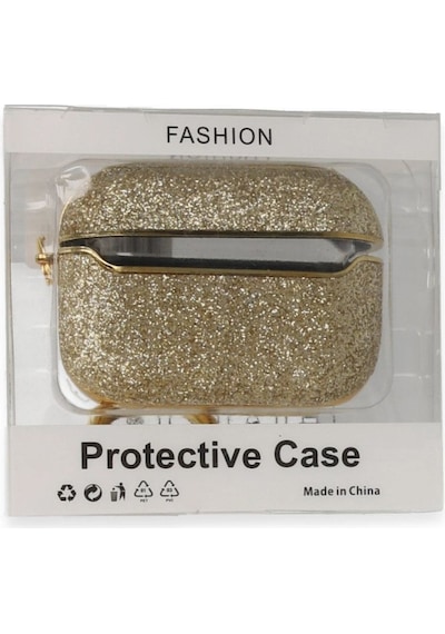 Apple Airpods Pro 1.nesil Spell Simli Kılıf - Gold Çok Renkli