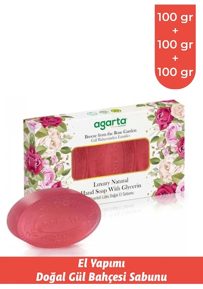Agarta El Yapımı Doğal El Sabunu Gül Bahçesi 3 x 100 G