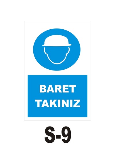 Iş Güvenliği Pvc Dekota Uyarı - Ikaz Levhası Baret Takınız (44823010)