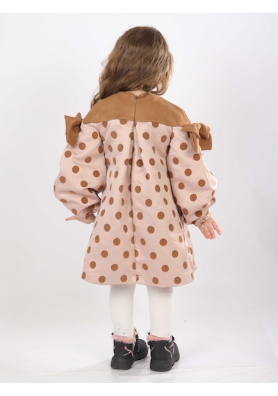 Xo Kids Kız Çocuk Elbise 1-5 Yaş 9078 Bej