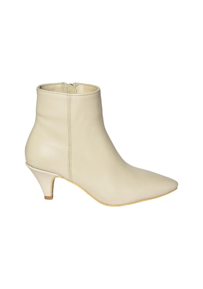 Fox Shoes R404710009 Bej Alçak Topuklu Kadın Bot Bej