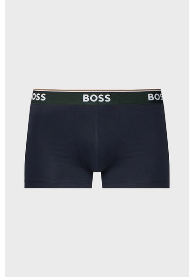 Boss Logolu Pamuklu 3 Pack Boxer Erkek Boxer 50554443 645 Lacivert-yeşil-lacivert