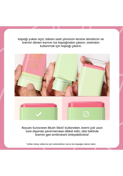 Lexroo Stick Krem Allık Yumuşak Ve Nemlendirici Formül Yüksek Pigmentasyon Spf 50+ Ruby 19gr