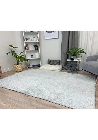 Gümüş Modern Düz Yıkanabilir Antibakteriyel Halı - Yo11500d