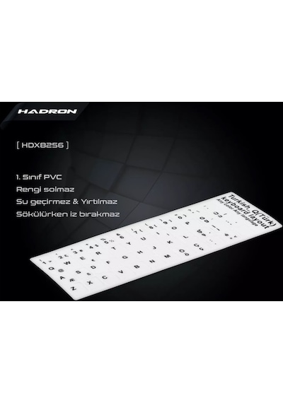 Türkçe Beyaz Q - F Klavye Etiketi - Laptop PC Keyboard Sticker