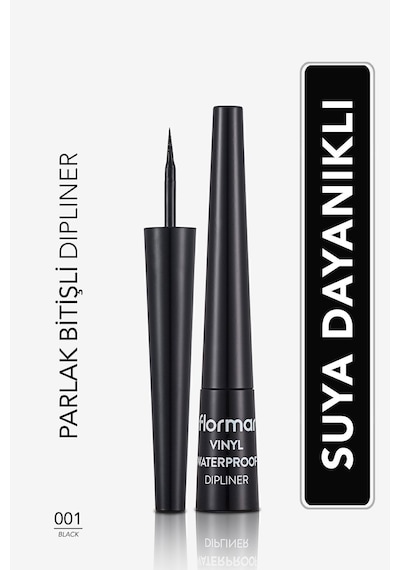 Flormar Suya Dayanıklı Parlak Dipliner (SİYAH) - Waterproof Dipliner - 001 Black - 8690604536498 Flormar Suya Dayanıklı Parlak Dipliner (SİYAH) - Waterproof Dipliner - 001 Black - 8690604536498