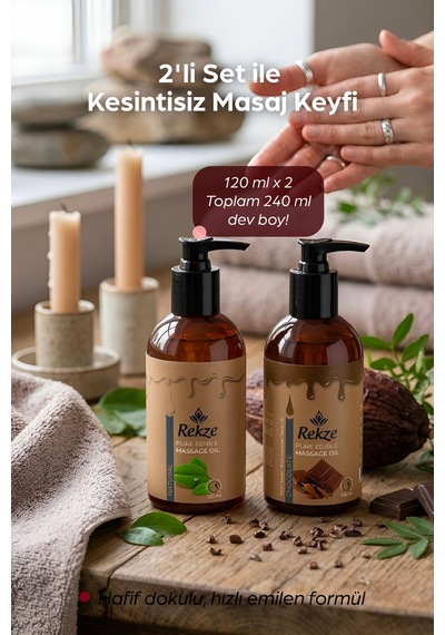Çikolata Ve Natural Aromalı Vücut Masaj Yağı 2 Adet 120 Ml - 298220696