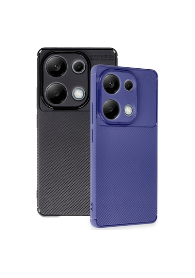 Note 13 Pro 4g Kılıf Auto Focus Karbon Kapak - Siyah