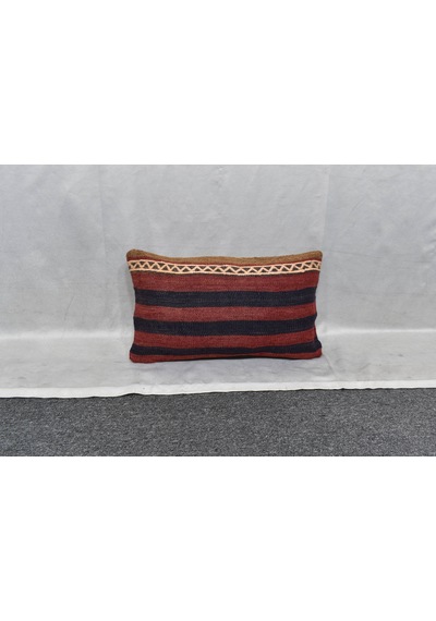 Zehra Abla Halı Yeni El Dokuma Dekoratif Lumbar Kilim Kırlent Yastık Kılıfı 6131