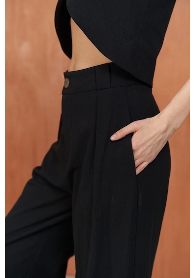 Mai Collection Mai Studios Co. Montana Siyah Yelek Pantolon Takım Siyah