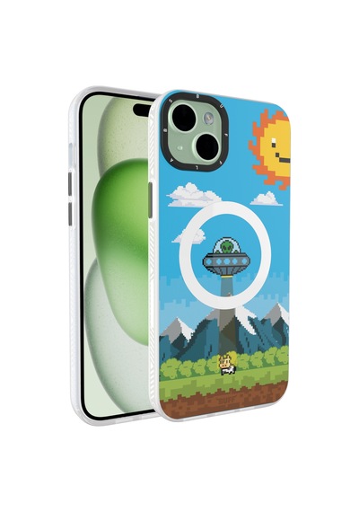 BuffiPhone Uyumlu 15 Magkit Desenli Kılıf