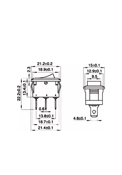 Ic 121 Mini Işıksız Anahtar 3 Bacaklı On-Off 50 Adet