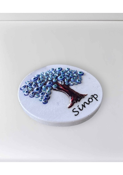 Sinop Temalı Polyester Kabartmalı Nazar Ağacı Magnet 6,5 Cm Dekoratif Hediyelik Kod:1111 Buzdolabı Süsü
