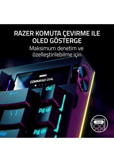 Razer Blackwidow V4 Pro%75 - Kablosuz Çalışırken Değiştirilebilir