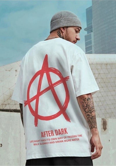 Tarzsokak Unisex Örme After Dark Baskılı Beyaz
