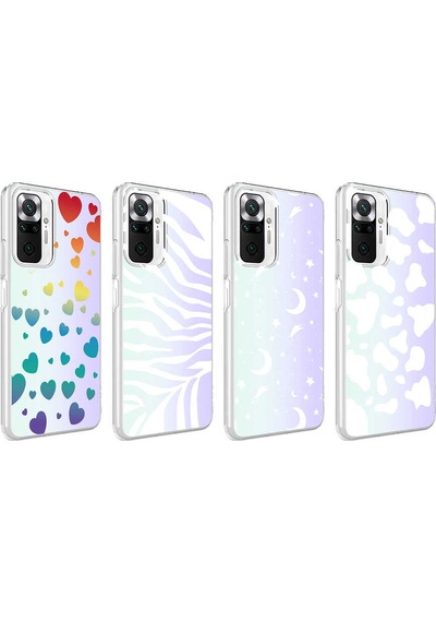Xiaomi Redmi Note 10 Pro Kılıf Zore M-blue Desenli Kapak Heart No3