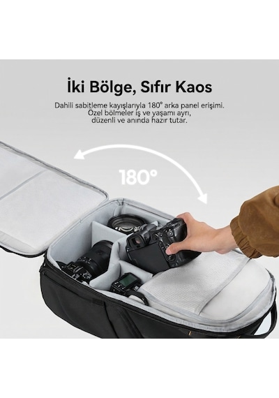 Ulanzi Yy038 Urban Travel V2 22l Fotoğraf Makinesi Sırt Çantası Siyah - B222