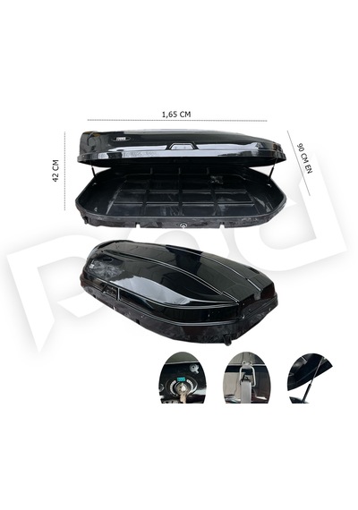 Arac Ustu Tabut Bagaj Luxury P.black Parlak Sıyah 480lt