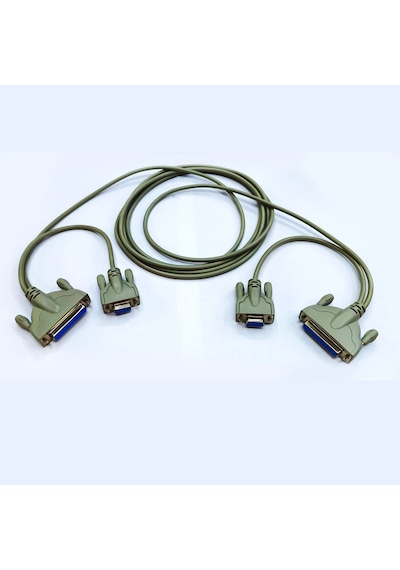 Lpt 25pin+9 Pin Com Seri Port Kablo 2 Ucu Lpt+rs232 Kablo 3m