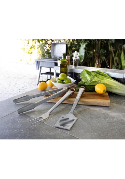 Barbekü Alet Seti - 3'lü Paket, Fırçalanmış Paslanmaz Çelik Maşa, Spatula Ve Çatal, Yumuşak Saplı Ve Deri Kayışlı, Düz Üst Izgara, Kömür Ve Gazlı Izgara, Barbekü Barbekü Alet Seti - 3'lü Paket, Fırçalanmış Paslanmaz Çelik Maşa, Spatula Ve Çatal, Yumuşak Saplı Ve Deri Kayışlı, Düz Üst Izgara, Kömür Ve Gazlı Izgara, Barbekü