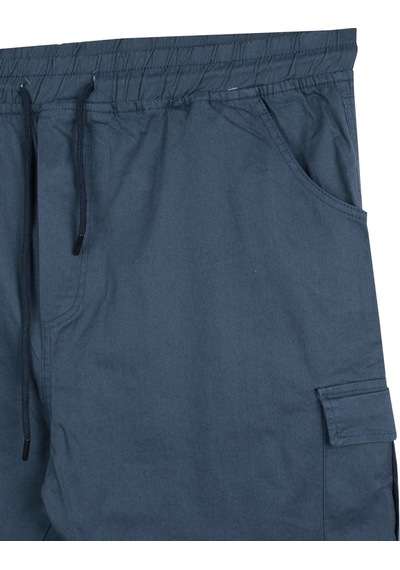 Kargo Cepli Büyük Beden Likralı Jogger Pantolon Petrol