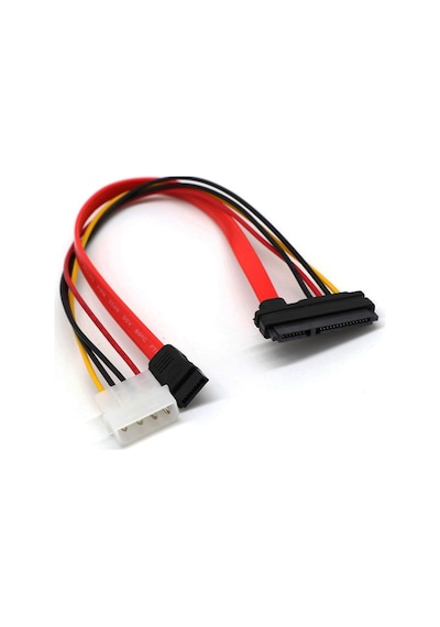 Sata To Sata Kablo 22 Pin To 7 Pin + 4 Pin Molex Power Kablo