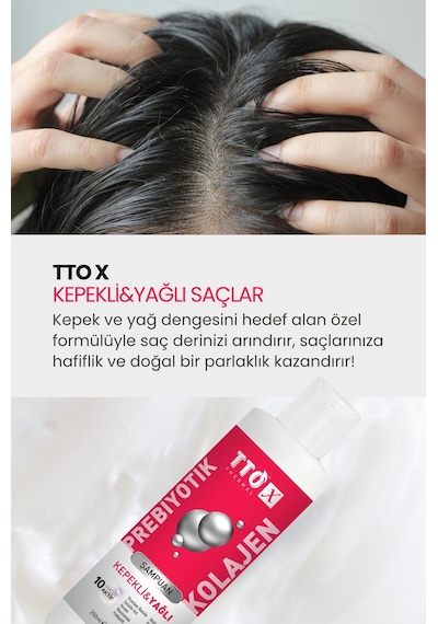 Tto-x Prebiyotik & Kolajen Kepekli Ve Yağlı Saçlar Şampuan 250ml Tüm Saçlar