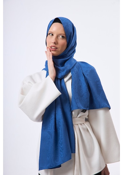 Mirsoy Scarf Velora Modern Desen Şal Mavi