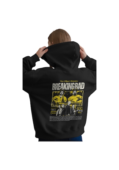 Sevbano Breaking Bad Walter White Dizi Baskılı Unisex Oversize Premium Ho Siyah