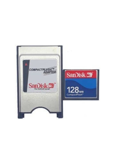 Sandisk 128 Mb Compact Flash Hafıza Kartı+pmcıa Compact Flash Kart Okuyucu