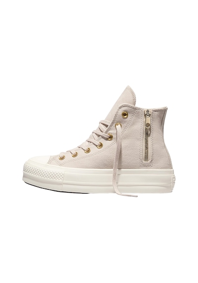 A18386c-k Converse Chuck Taylor All Star Lıft Sıde Zıp Kadın Spor Ayakkabı Krem A18386c-k