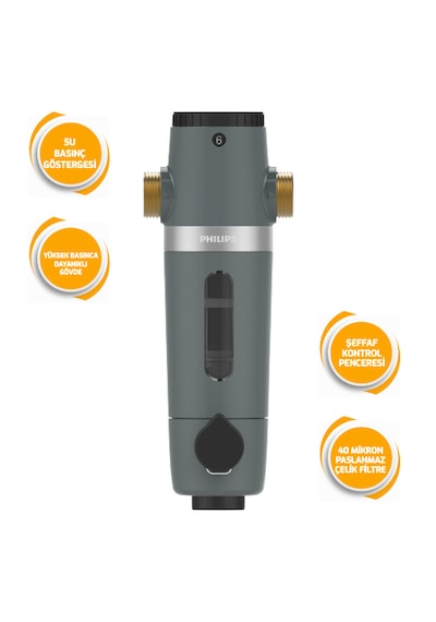 Philips Ön Filtre Tüm Ev İçin Su Koruma Sistemi Awp1830 Gri