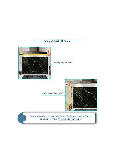 Decorita Antrasit Kristal | Cam Ocak Arkası Koruyucu |49,5cmx76cm